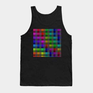 Black Rainbow Plaid Tank Top